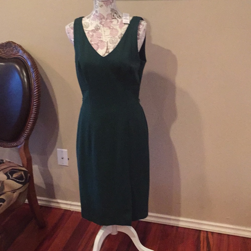 White House Black Market, forest green dress